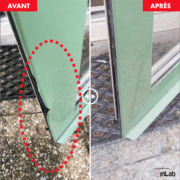 Réparation d'une porte en alu