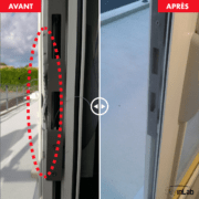 Réparation d'une baie-vitrée en alu