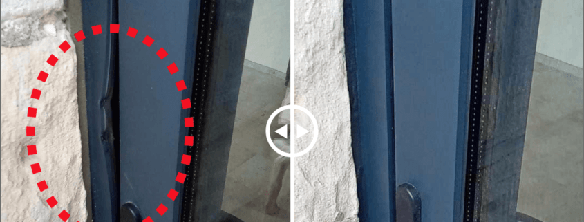 Réparation et laquage d'une porte d'entrée ALU